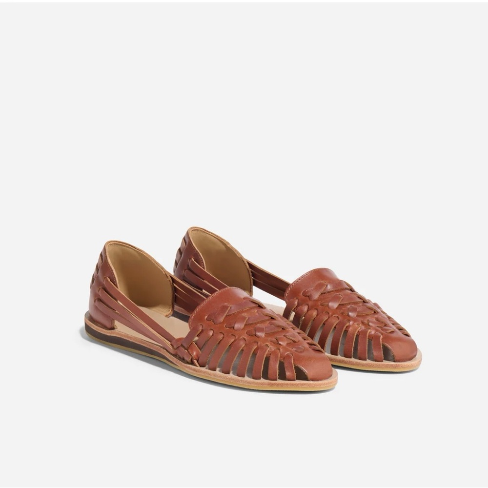 Nisolo Tan Leather Huarache Sandals